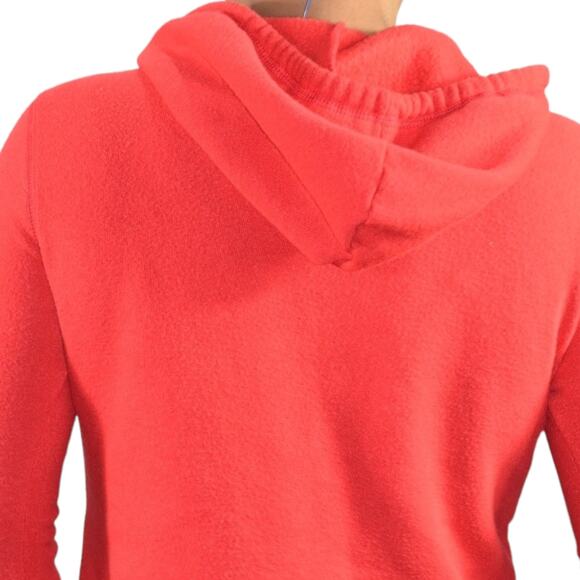 Project Social T Cropped Hoodie Red Sweatshirt Hood Soft Terry Fitted X Small XS - Picture 5 of 15